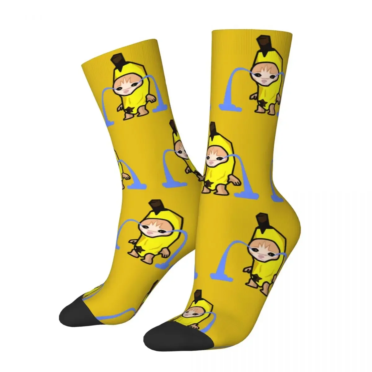 

Unisex Banana Cat Cry Socks Cute Funny Happy Cute Animal Socks Novelty Product Middle TubeSocks Best Gift