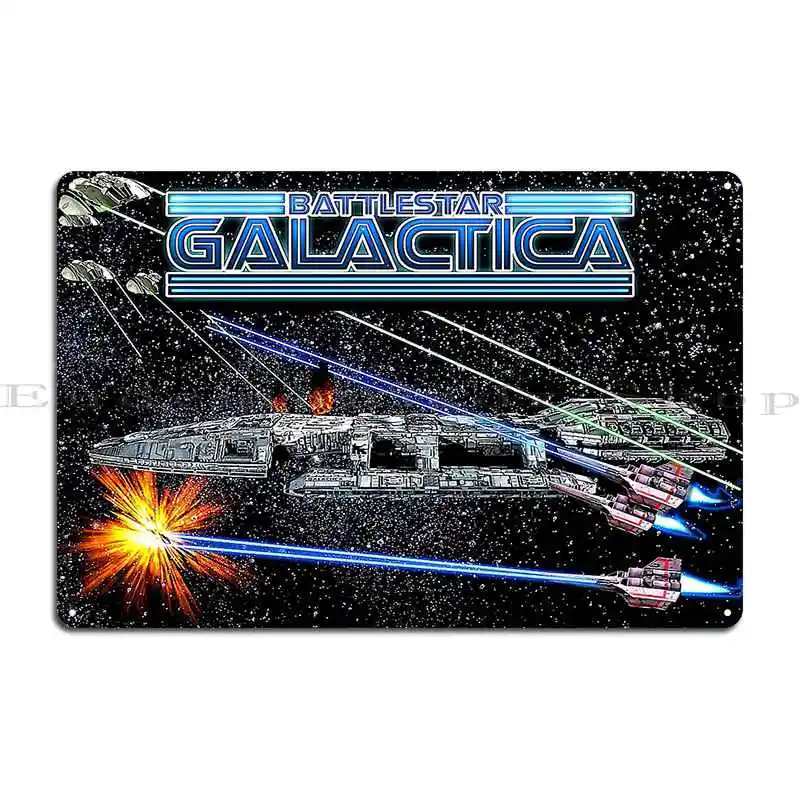 NONE Battlestar Galactica Metallschild, Kino, Wanddekoration, Wanddekoration, Vintage-Design, Blechschild, Poster 3