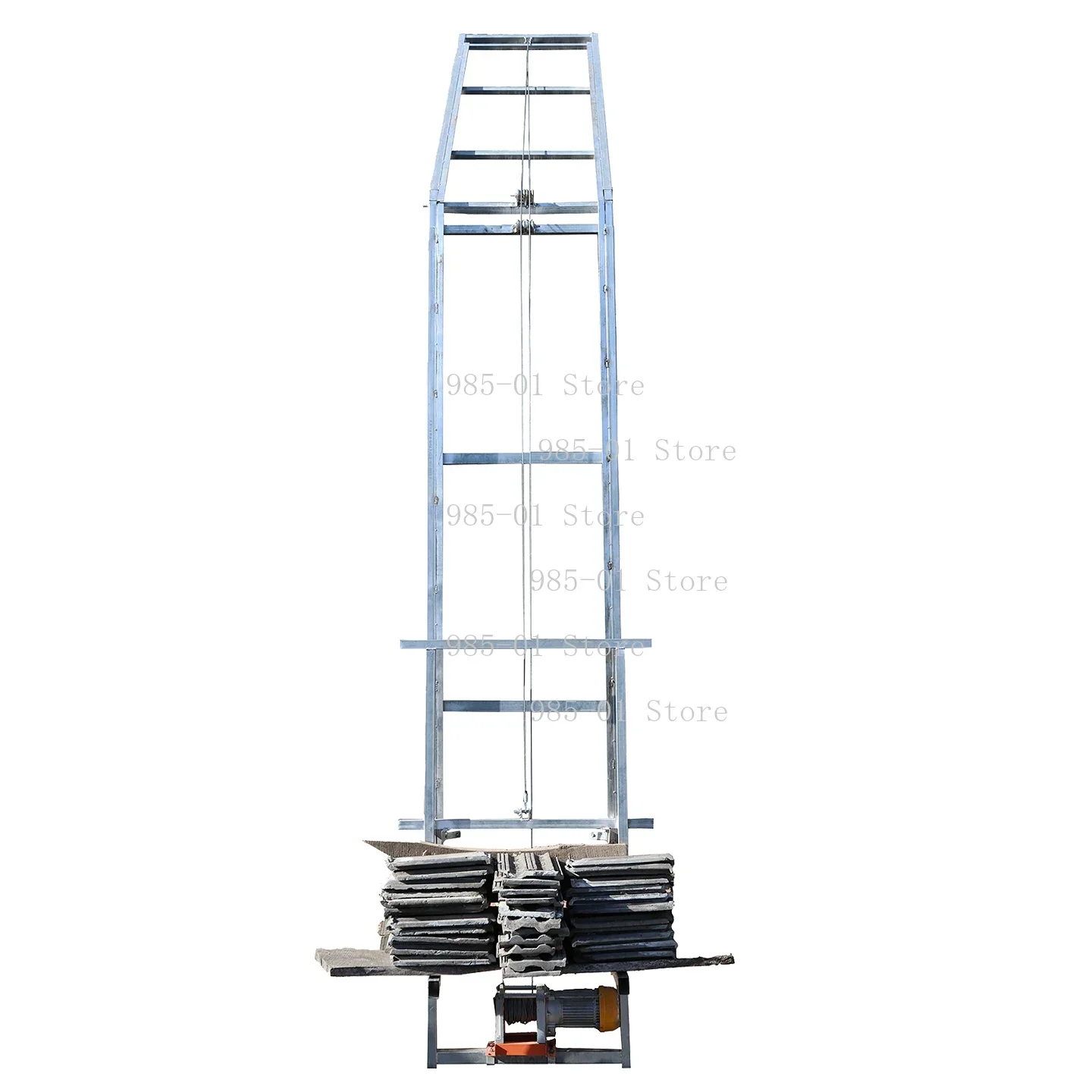 Multifunctional Sloping Roof Electric Lift Ladder Height Extendable Motorized for Solar Panel Construction