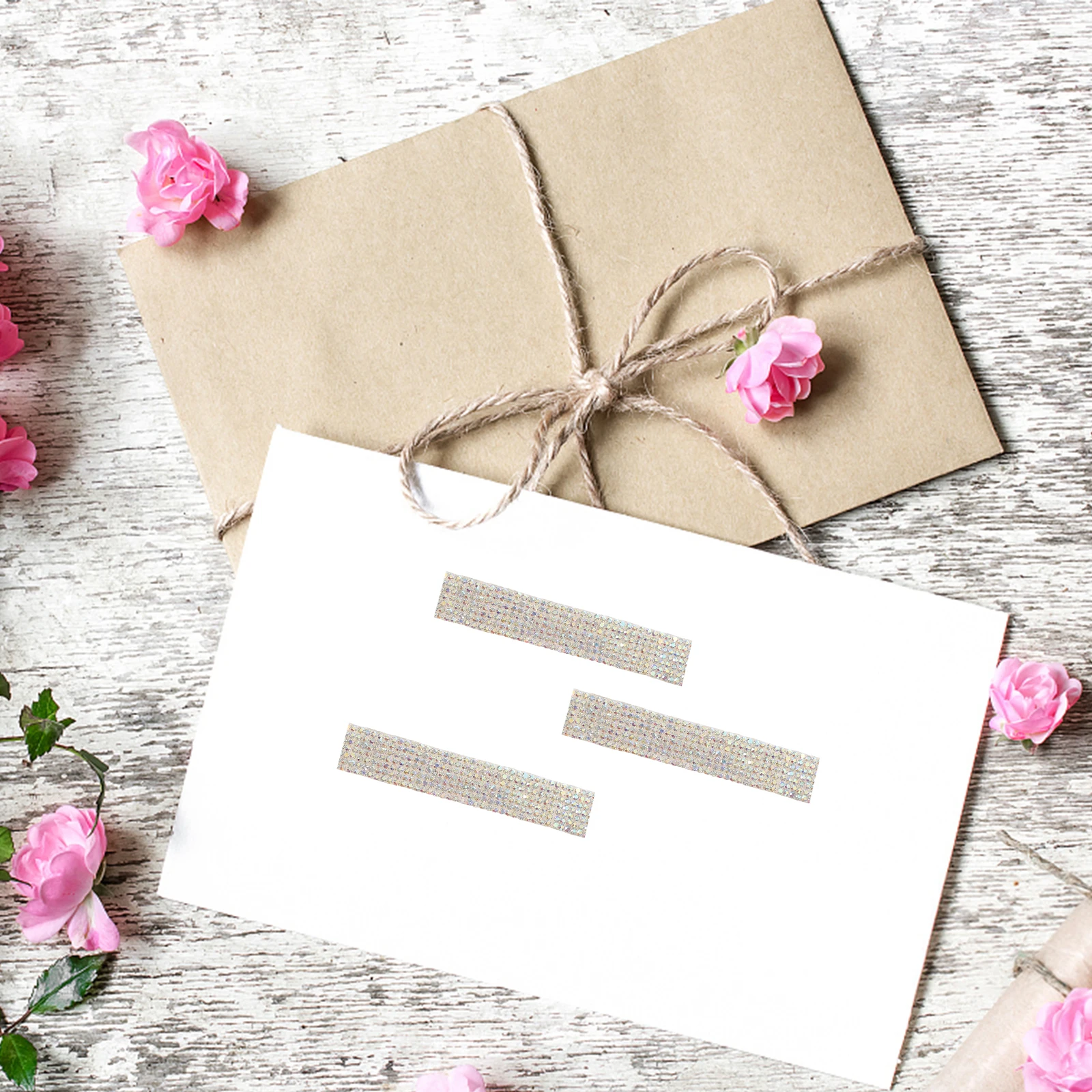 

Rhinestone Ribbon Self Adhesive Rhinestones Strip Crystal Hot Diamond Belt Clothing Embellishment Bling Wrap Decor DIY Craft