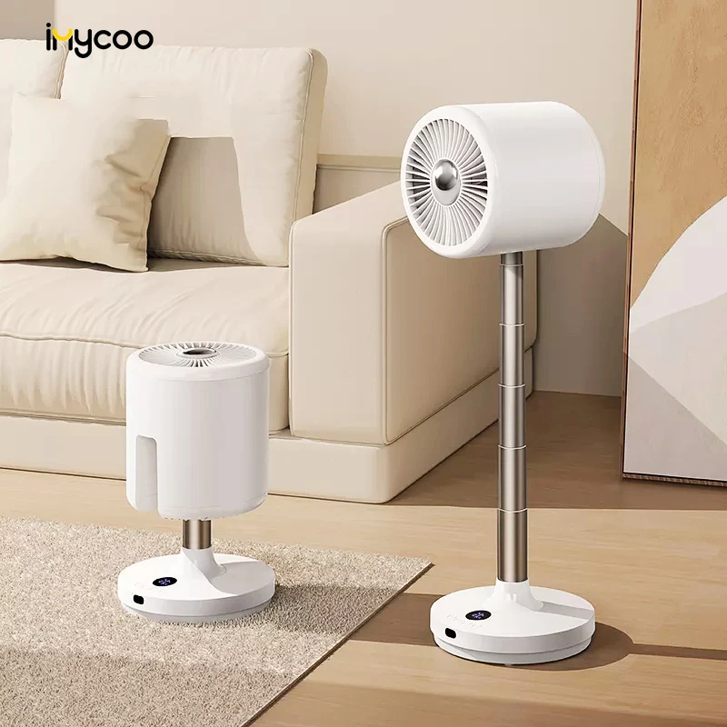 IMYCOO New Arrival Rechargeable Floor Standing Fans Wholesale Custom Outdoor Battery Electric Cooling Fan With Remote Control