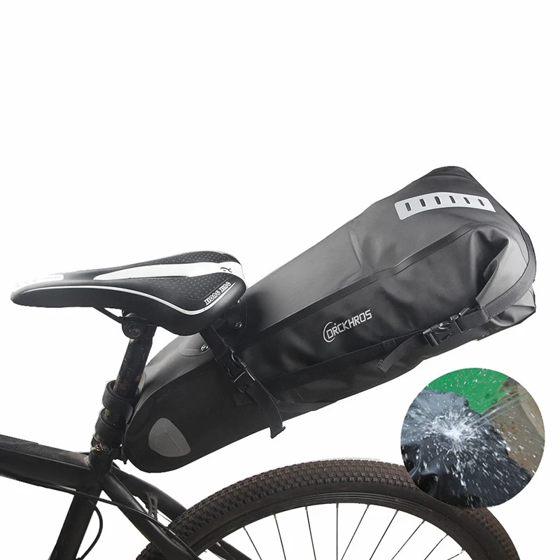 

Водонепроницаемая сумка-седло для велосипеда, большая вместительная сумка-седло для велосипеда, складная задняя сумка для езды на велосипеде, аксессуары для горных и шоссейных велосипедов