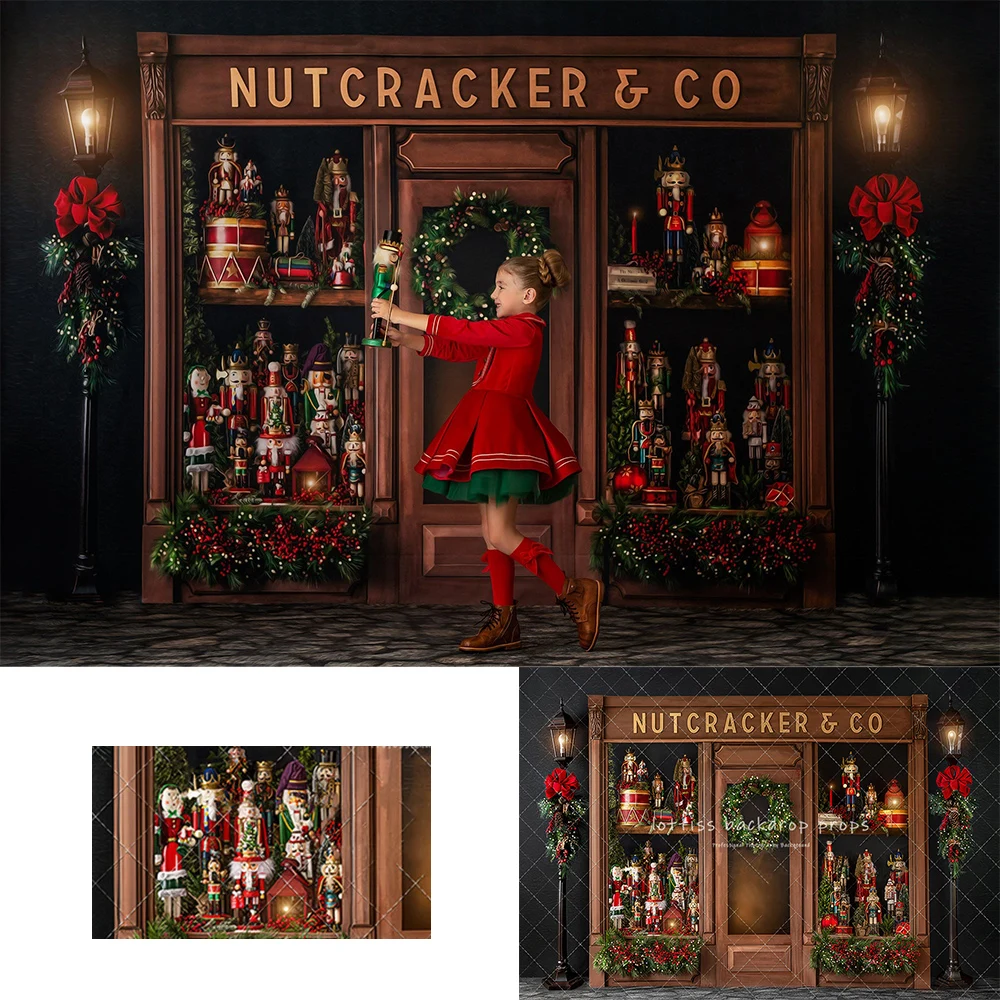 Nutcracker Xmas Backdrops Kids Baby Photography Child Adult Photocall Decors Winter Photocall Backgrounds