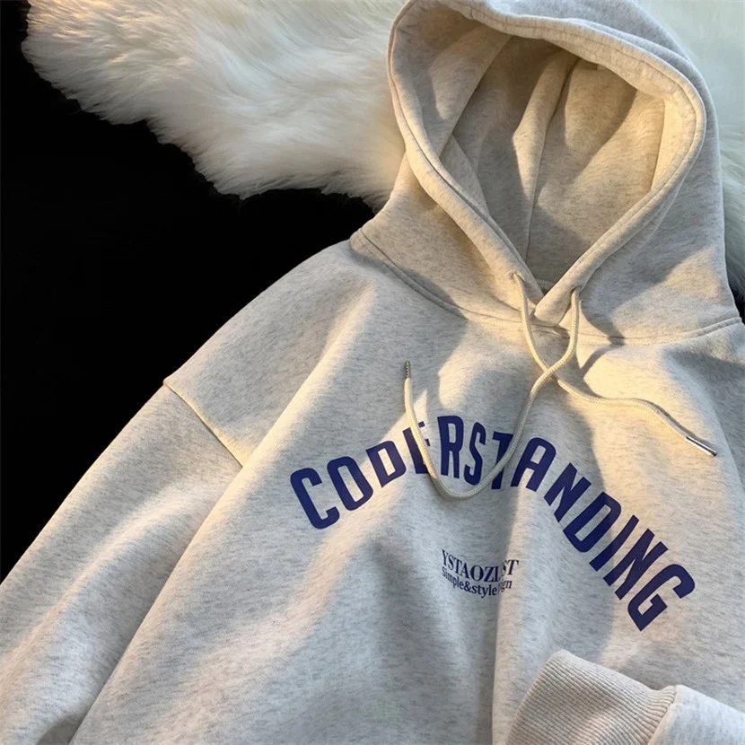 

Мужская толстовка с капюшоном в американском стиле, повседневная свободная спортивная одежда, весна-осень, новый тренд, брендовая, теплая, удобная, дышащая