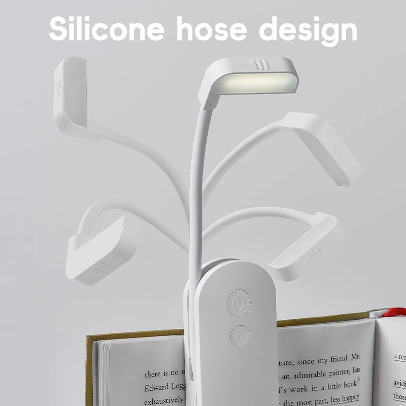 LED Clip-On Reading Light – Adjustable, Portable & USB Rechargeable Book Light for Night Reading