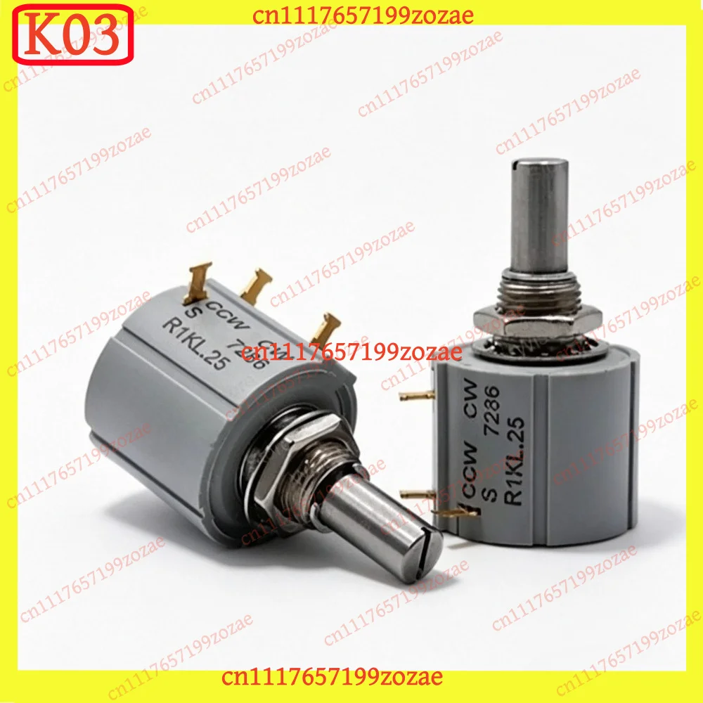 K03 Precision Wirewound Multiturn Potentiometer BI S7276 S7286 1K 2K 5K 10K 20K 50K 100K, Replacement Parts