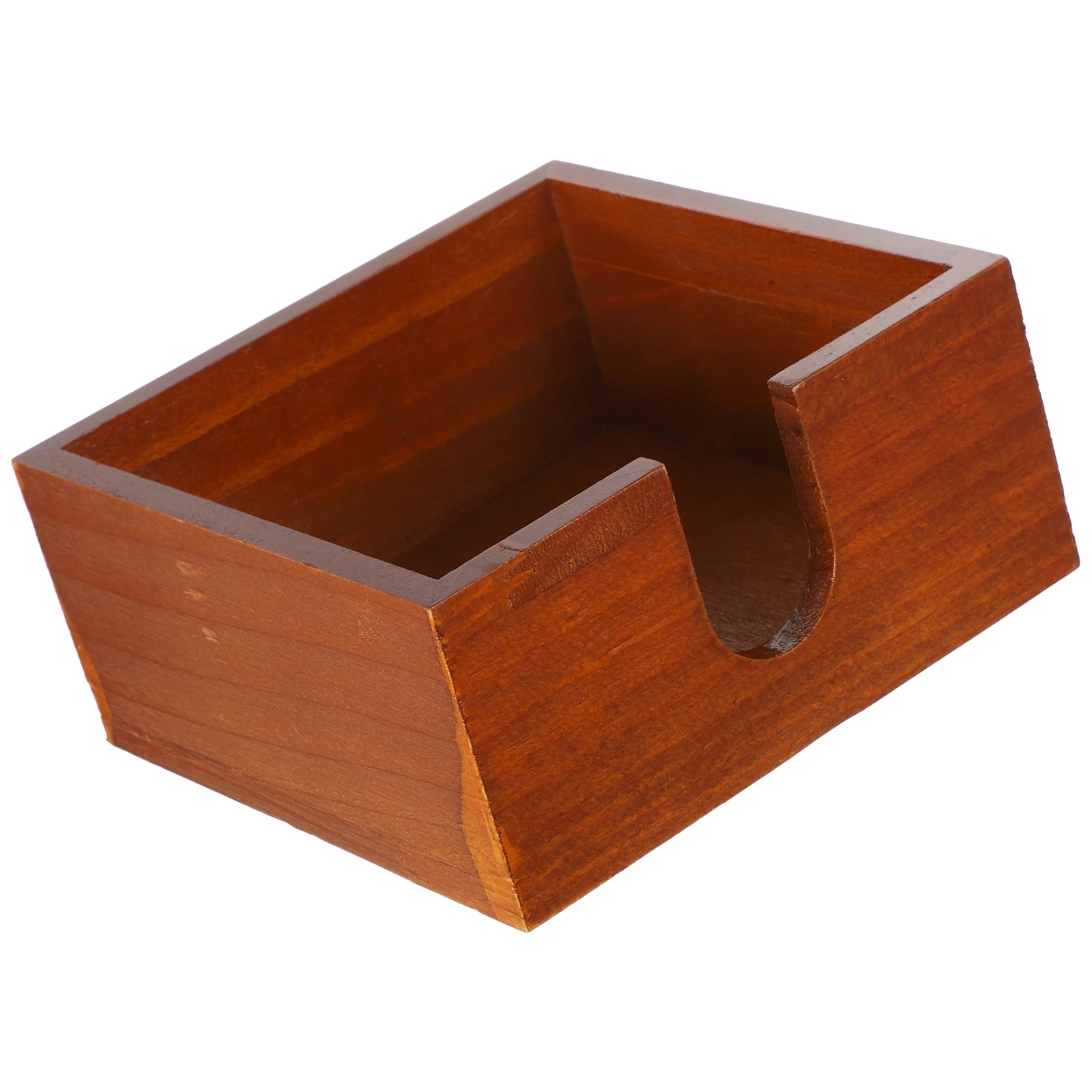 

Wooden Napkin Holder Tissue Storage Box Vintage Kitchen Brown Smooth Edge Design Home Hotel Restaurant Party Banquet Paper