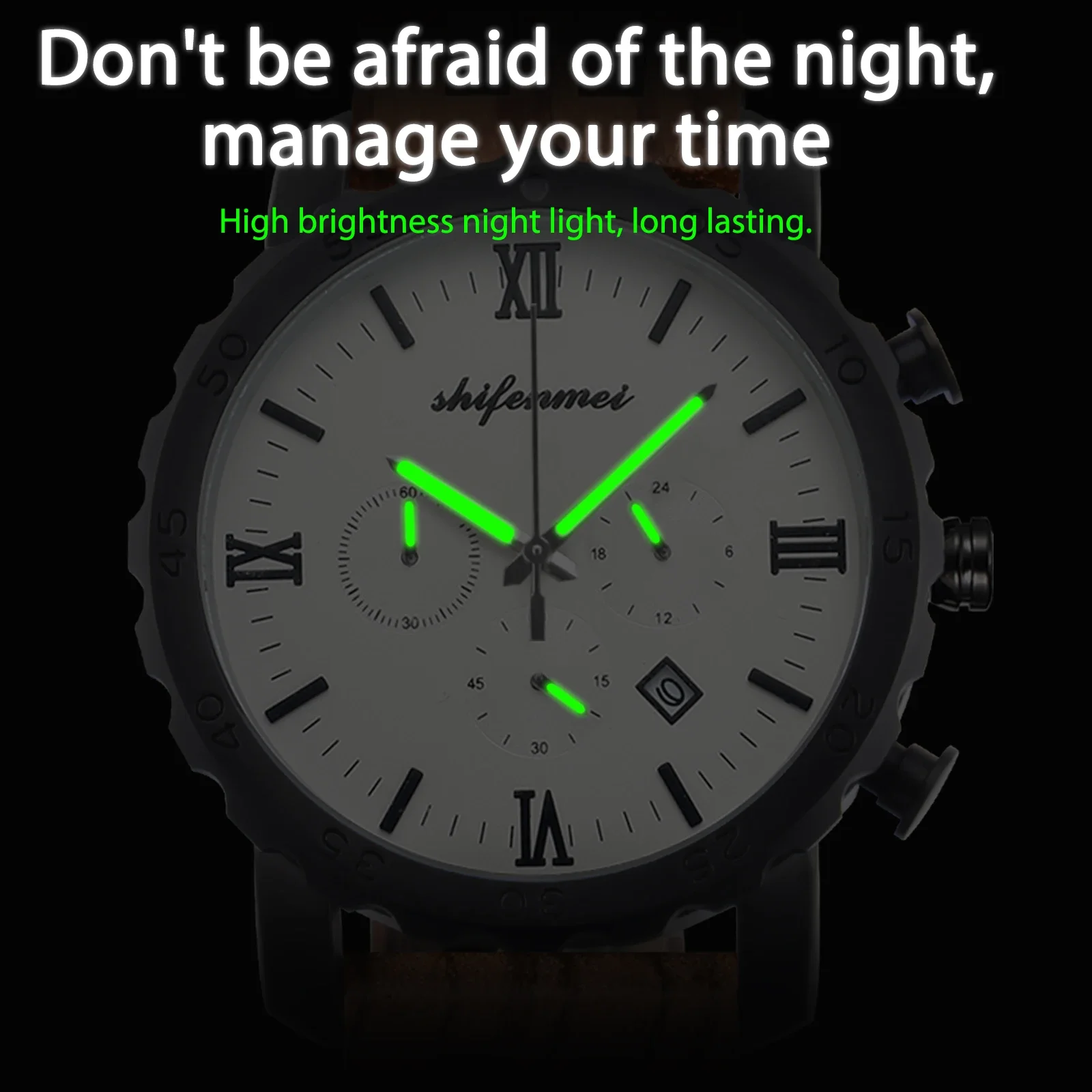 Kity Kiss Luxus-Multifunktions-Herren-Quarzuhr aus Holz mit mehreren Zeitzonen, wasserdichte Nachtlichtuhr, exquisites Festival-Geschenk