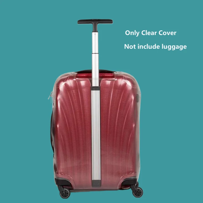 Samsonite V22 수하물 커버, 방진 보호대 케이스, 지퍼가 달린 두꺼운 PVC 투명 커버, 수하물 미포함