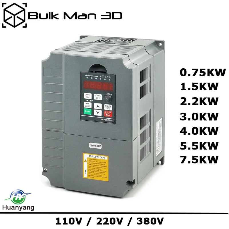 

Huanyang 0.75KW 1.5KW 2.2KW 3.0KW 4.0KW 5.5KW 7.5KW 110V 220V 380V AC Drive Frequency Converter VFD Inverter