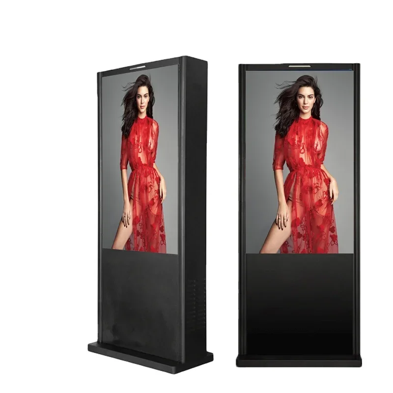 Floor Stand Advertising 2000 Nits 32 43 55 Inch 4K Ad Screen Outdoor Waterproof Lcd Display