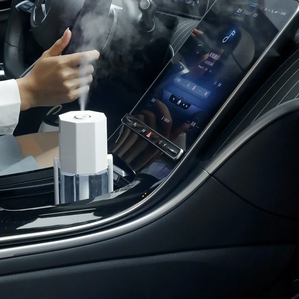 Umidificatore USB da 240 ml per mini umidificatore ad ultrasuoni domestico con lampade notturne a LED per creatore di nebbia da tavolo per ufficio auto