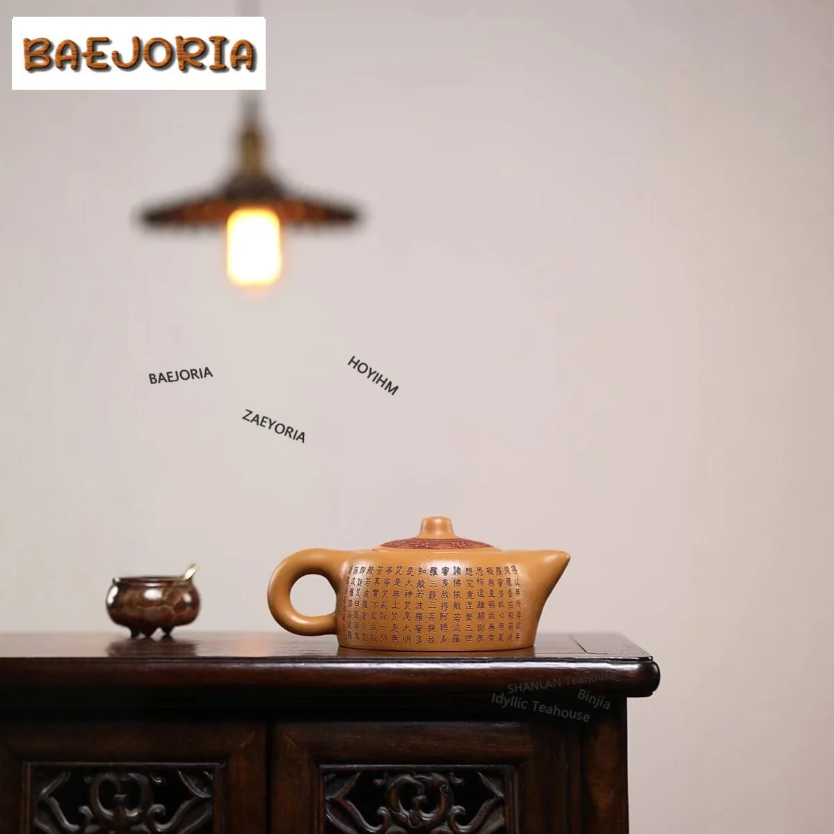 BAEJORIA 280ml Yixing Purple Clay Teapots Handmade The Heart Channel Pot Raw Ore Section Mud Kettle With Strainer Zisha Teaset