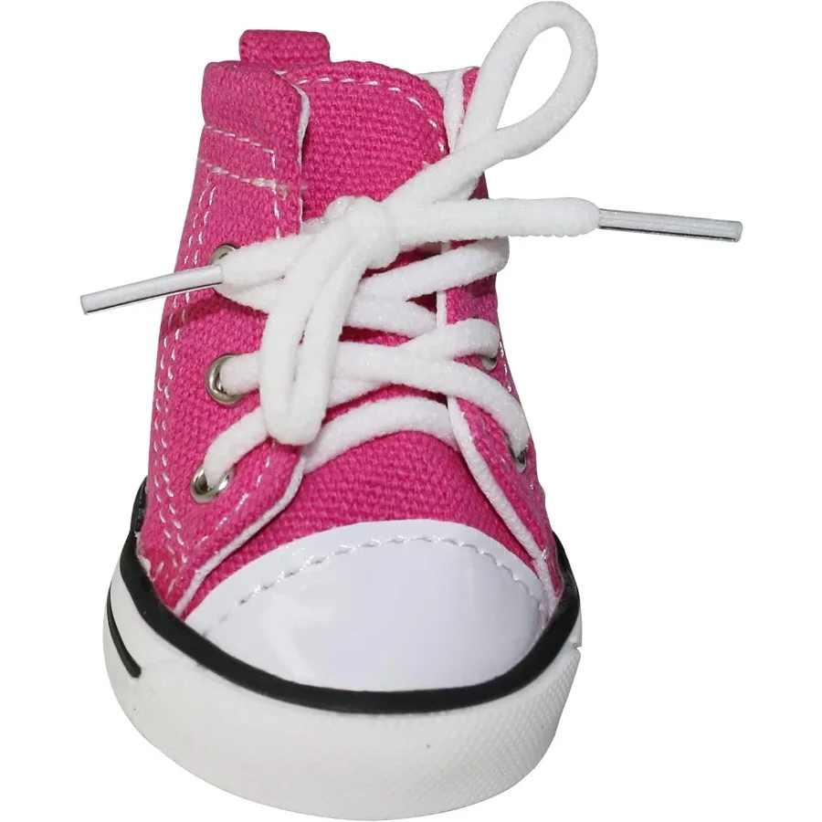 4개입 애완견 강아지 캔버스 스포츠 신발 스니커 부츠 야외용 미끄럼 방지 캐주얼 워킹 신발 편안한 착용감과 내구성