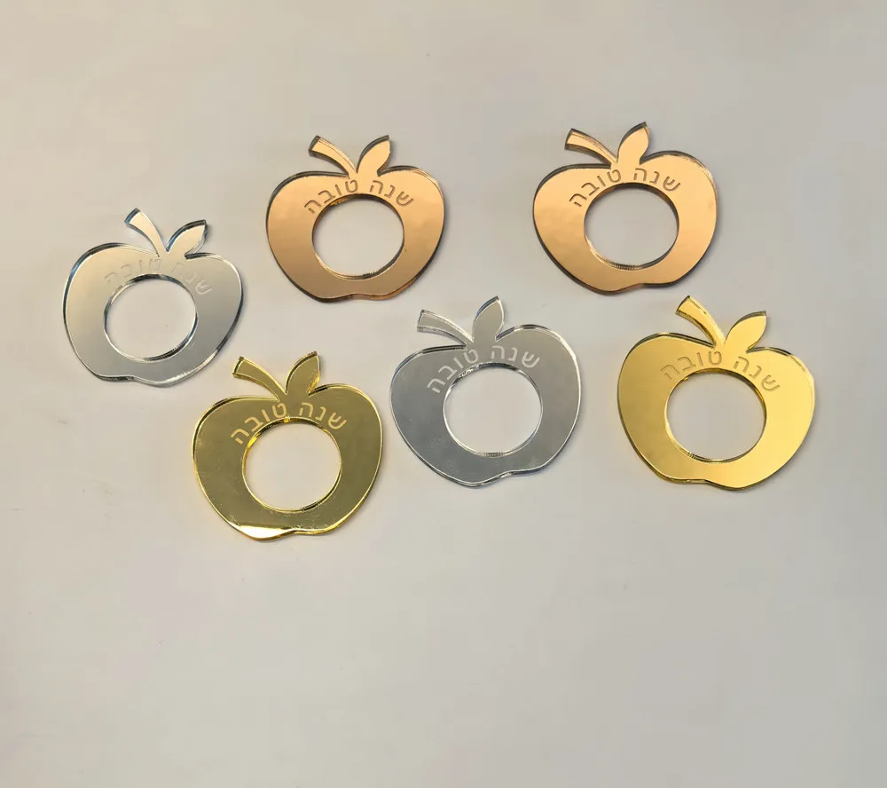 12pcs  Shanah Tovah Acrylic  Apple Shape 