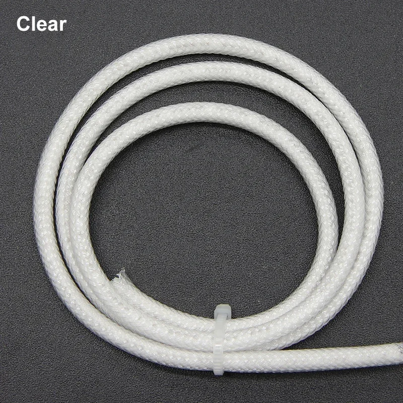 1~50m Clear PET Braid Sleeve 2/4/6/8/10/12/16mm High Density Wire Protection Sleeving Snake Skin Wrap Sheath For Electric Cable