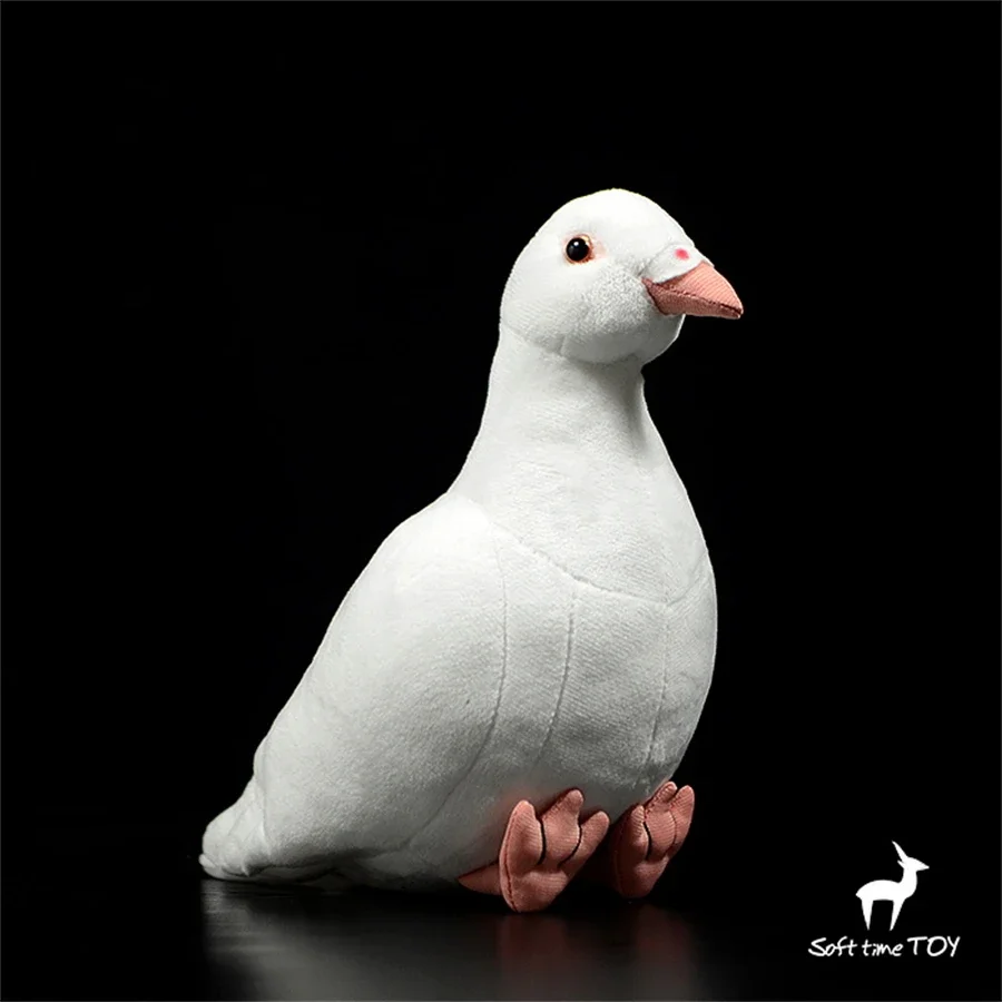 Pombo branco de alta fidelidade anime bonito plushie pomba da paz brinquedos de pelúcia animais realistas simulação boneca de pelúcia kawai brinquedo presentes