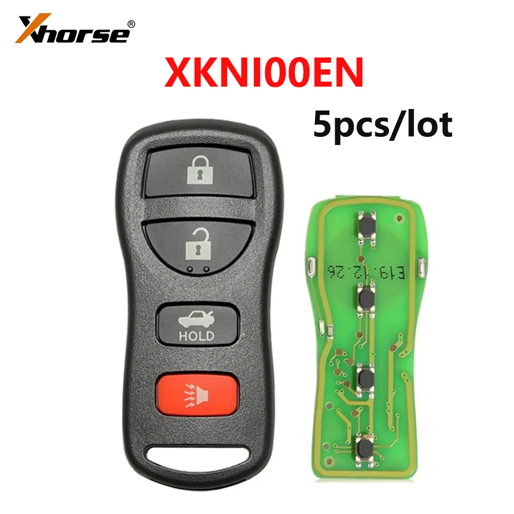 

5pcs/lot Xhorse XKNI00EN Wire Remote Key for Nissan Separate 4 Buttons English Version