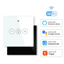 Tuya WiFi EU inteligentne światło wyłącznik ściemniacza bezprzewodowe dotykowe inteligentne życie APP sterowanie głosem lampka działa z Alexa Google Home