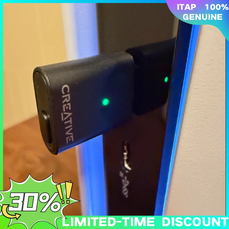 

Creative BT-W6 Bluetooth 5.4 LE Audio Transmitter LC3 Low Latency Lossless Decoding Microphone Input PS4/5-switch Esports Game