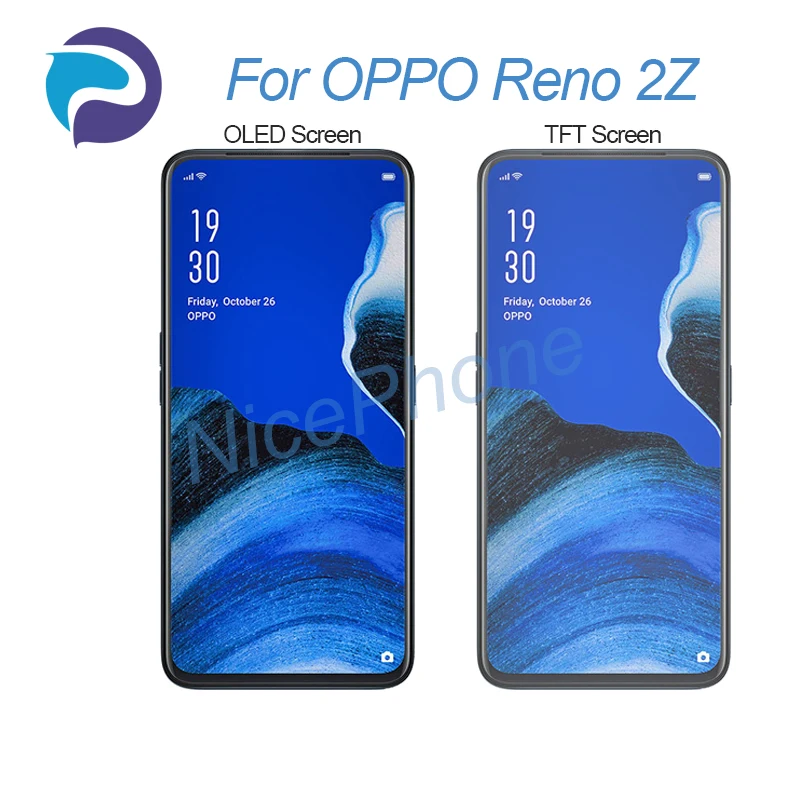 For OPPO Reno 2Z LCD Screen + Touch Digitizer Display PCKM70, PCKT00, PCKM00, CPH1945, CPH1951, PCKM80 Reno 2Z LCD Screen