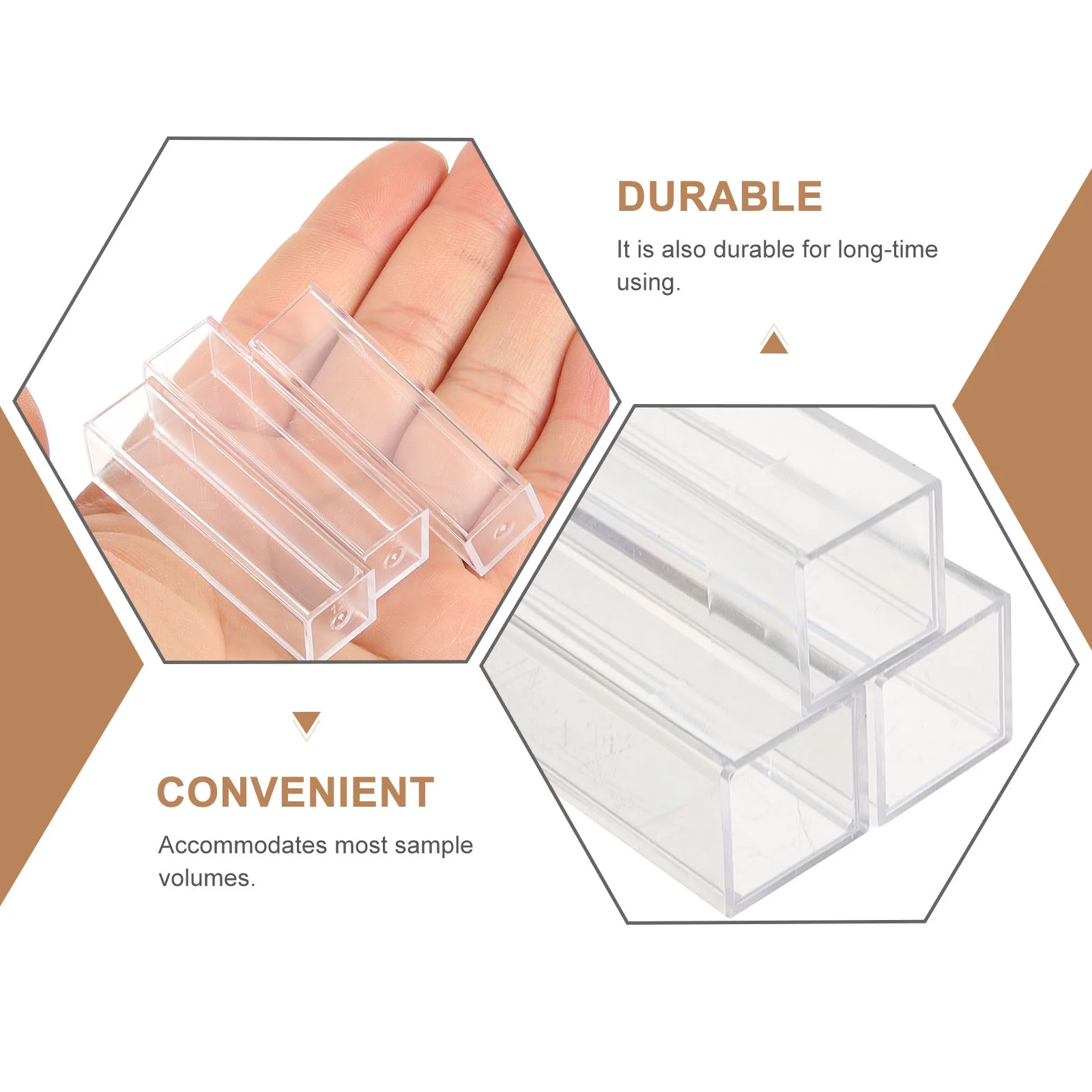 10PCS 45ML Polystyrene Disposable Plastic Cuvette(Transparent)