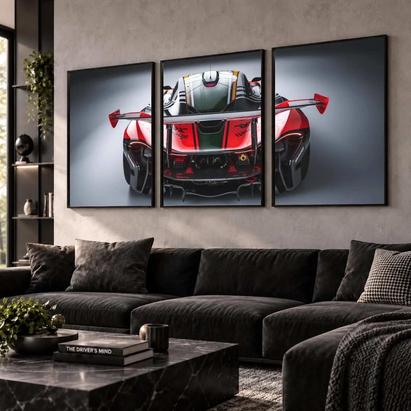 S-Senna Track Supercar Painting Calligraphy Wall Art Canvas Poster Collection Prints for Bedroom Living Room Home Decoration