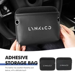 Car Storage Organizer Bag Mobile Phone Storage Box Adhesive For LYNK&CO 01 02 Hatchback 03 Phev 05 Phev 06 Phev 09