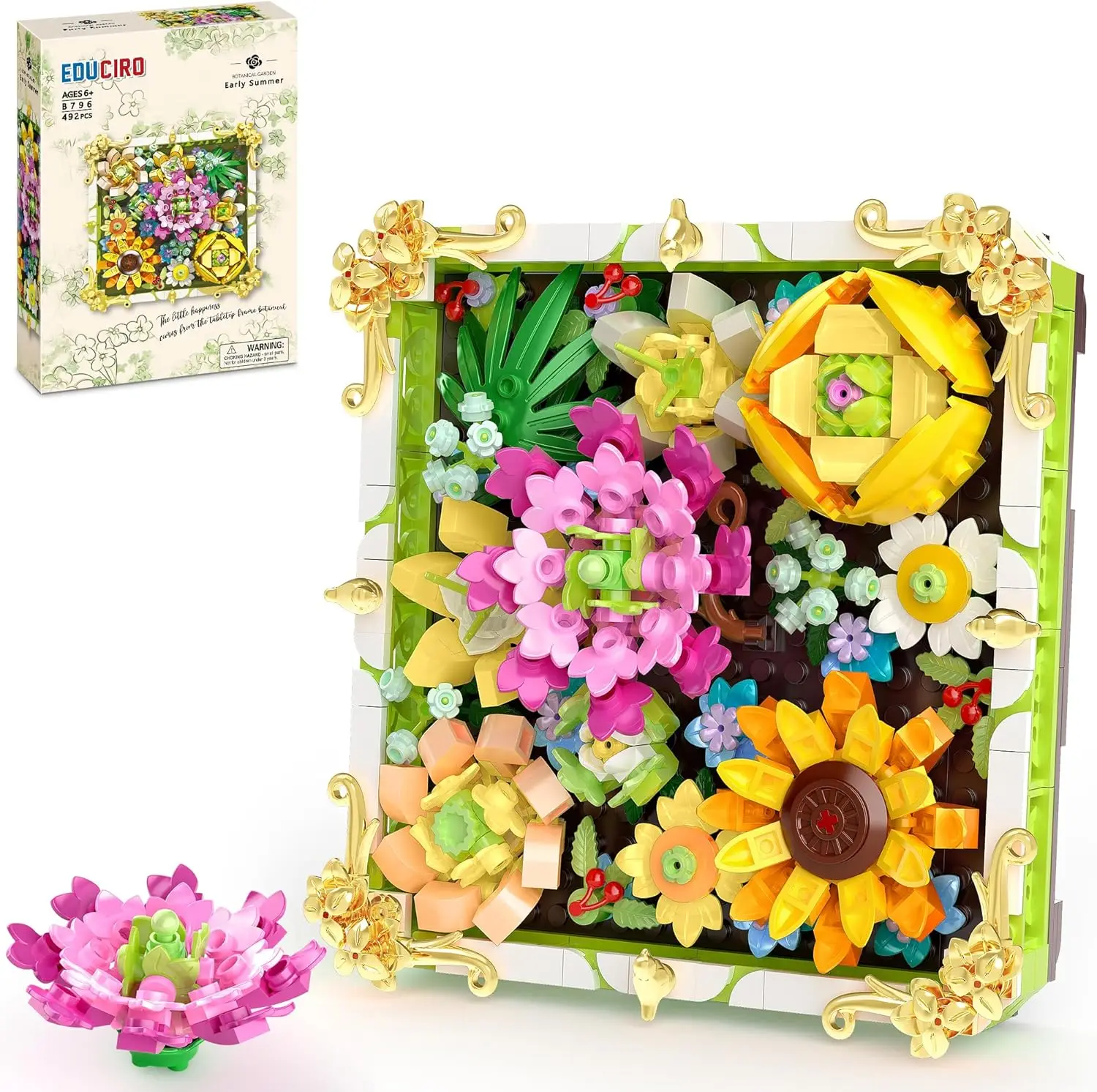 Flowers Frame Toys Building Sets, Gift for Her or Him for Valentines Day Gift, Mother's Day, Birthday, Christmas