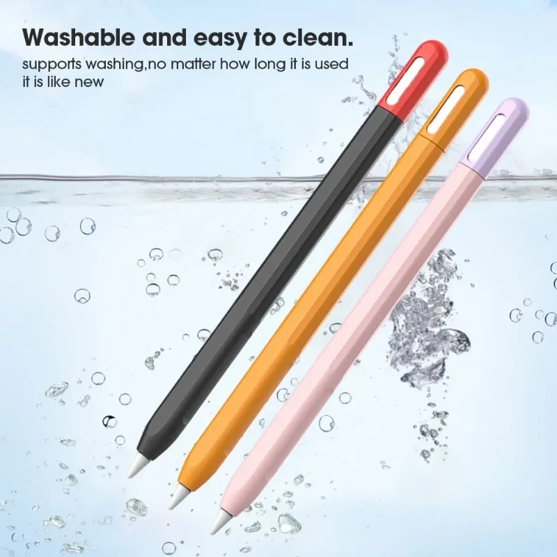 Stylus Cover Silicone Pen Case for Apple Pencil Pro Color Matching Cases Non-slip Anti-Scratch Protection Soft Silicone Sleeve