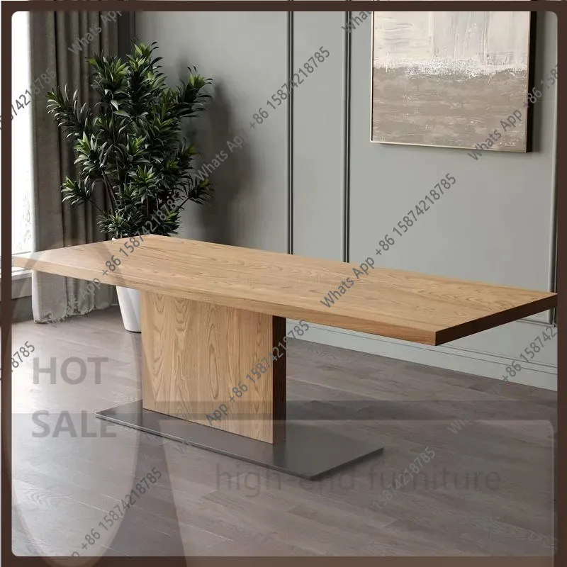 NB Nordic Esstisch aus Massivholz, kreativer Esstisch für Wohnzimmer, großer Tisch für Zuhause, minimalistischer Inseltisch, langes Design