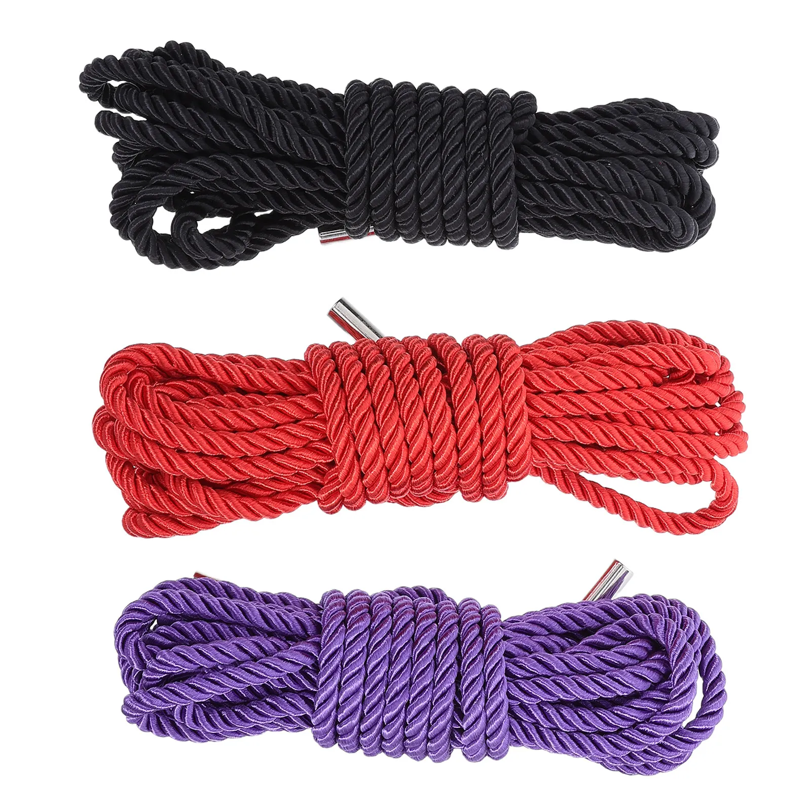 3Pcs Colorful Braided Polyester Rope Sturdy Outdoor Camping Tent Guy Rope Travel Clothes Hanging Line Camping Tent Guy Ropes