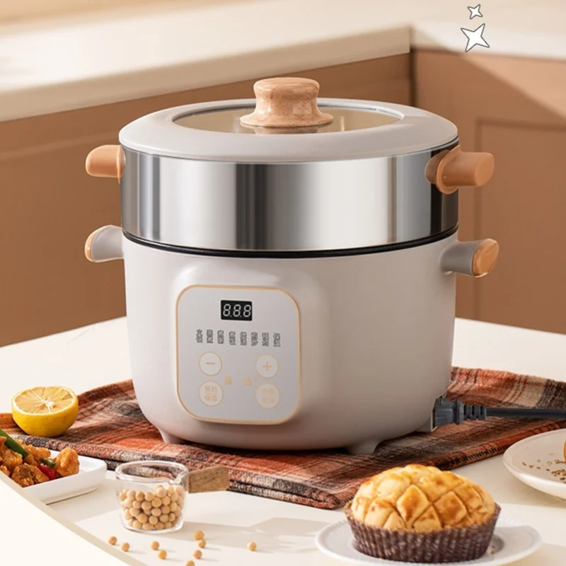 Electric Cooking Pot Intelligent Multifunctional Food Grade Portable 2.5L Electric Cooker For Steam Boil Stew