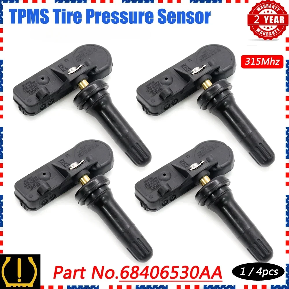 XUAN TPMS Tire Pressure Sensor Monitor Systems 68406530AA for Jeep Compass Liberty Wrangler Dodge Dakota Durango Chrysler 315Mhz