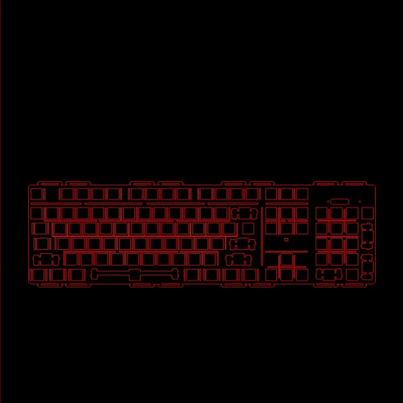 TickType Dp104 Keyboard Positioning Board Customized ALU CF PC POM PP FR4 Positioning Plate for Mechanical Keyboard Accessories - Detail 1