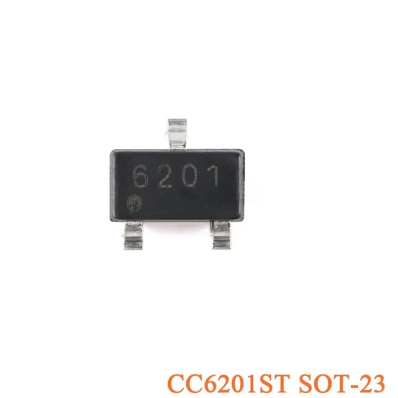 100pcs CC6201 6201 CC6201ST SOT-23 SOT23 All-pole Low-power Hall Effect Switch Sensor IC Chip