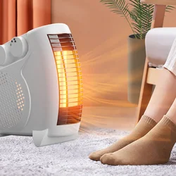 Portátil Desktop Heater Fan, Máquina de aquecimento, Luz rápida, Aquecedor de ar para escritório, Casa, Inverno Fogão Radiador, Ar quente, 600W