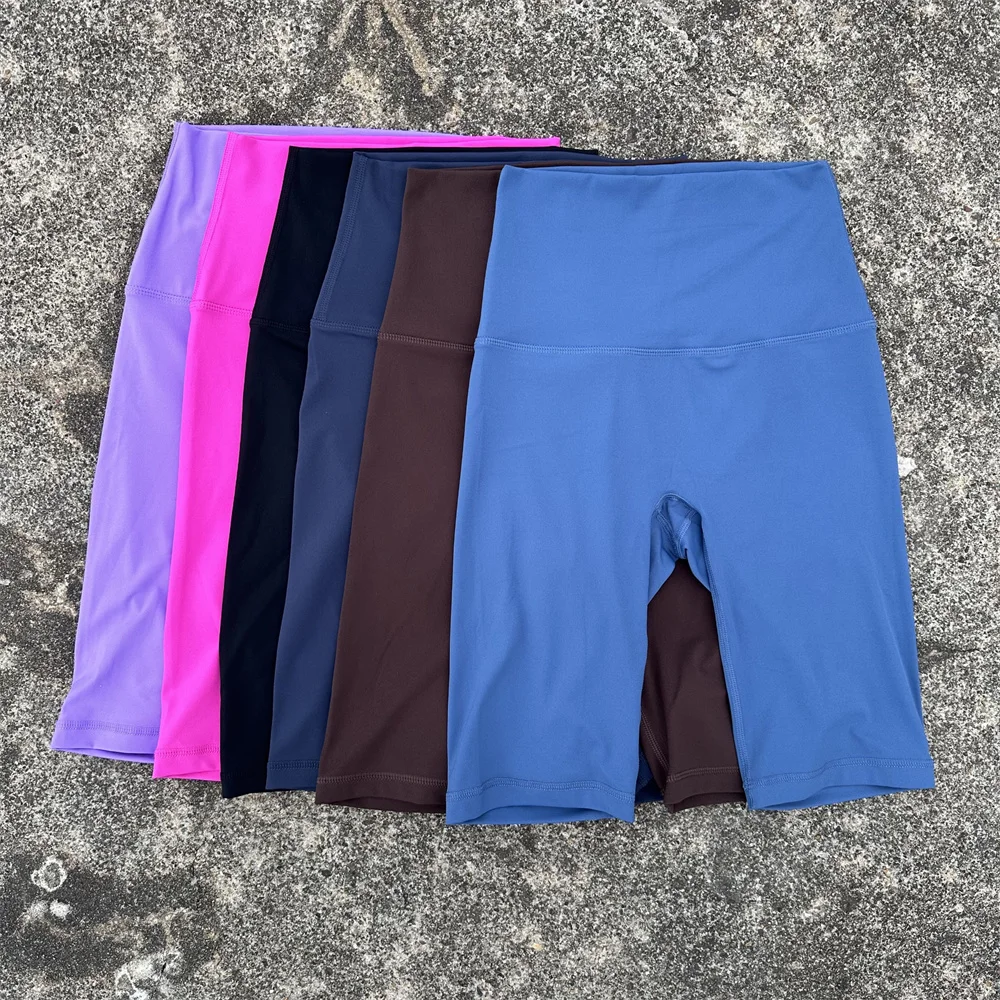 Solid Color Cycling Women High Waist Yoga Short Legging Fitness Sport Short  Squatting Proof Comprehensive Training Jog AthletiC
