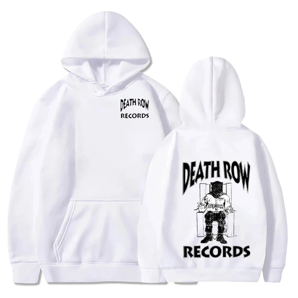 Death Row Records Print Hoodies For Men Women Casual Long Sleeve Hooded Sweatshirts Hip Hop Harajuku Hoodie Y2k Men Tops S-4XL