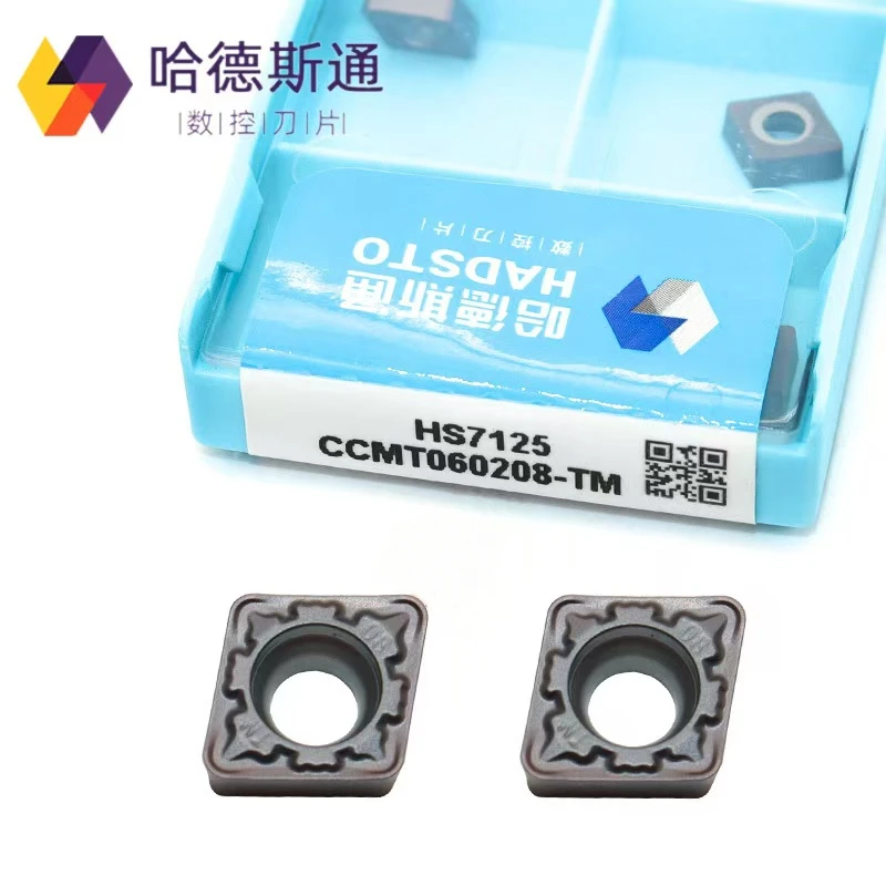 Hadsto 100% Original Ccmt 060204 -Tm Ccmt 060208 -Tm Hs7125 Hs7225 Lathe Turning Carbide Stainless Steel Internal Hole Cnc Turning Blade