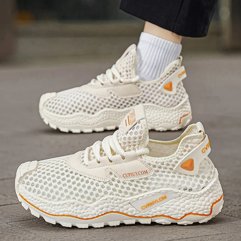 

Men's Summer New Breathable Mesh Running Shoes Lightweight Non-slip Casual Sneakers for Men Fashion Outdoor Sports Shoes