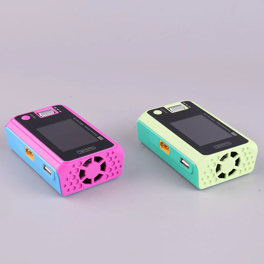 

ToolkitRC M6D Green/Pink 500W 15A DC Dual Channel Smart Charger Discharger for 1-6S LiPo/LiHV/LiFe/Liion Batteries FPV Drone