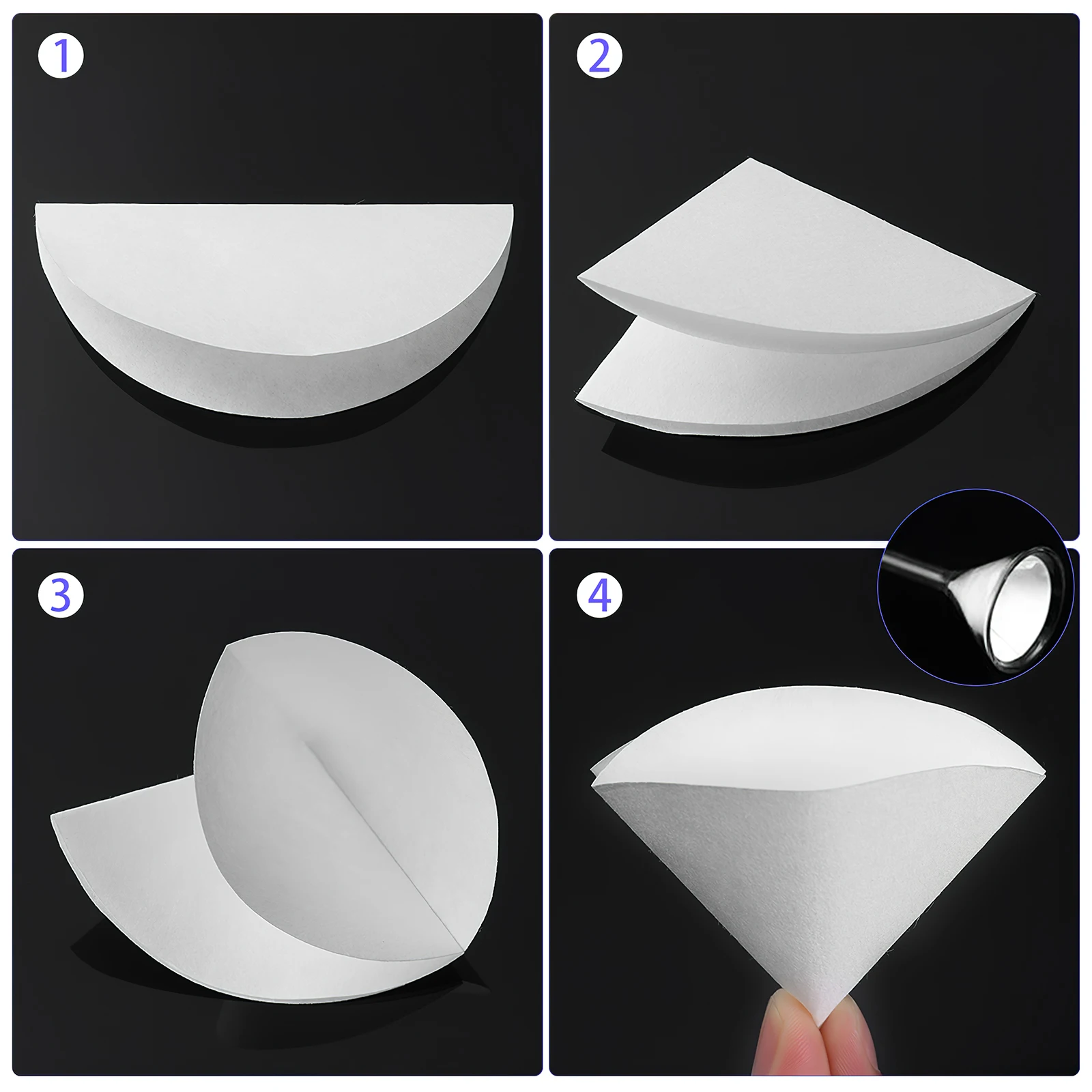 

100 pcs 18Cm Dia Filter Paper Medium Flow Rate For Chemistry Lab Experiment Qualitative Discs Laboratory Teaching Equipment