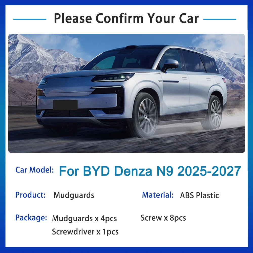 4 قطعة ل DENZA N9 2025 2026 2027 اكسسوارات المصدات السيارات Mudflaps الطين سبلاش الحرس واقيات الطين رفرف تعديل أدوات السيارات