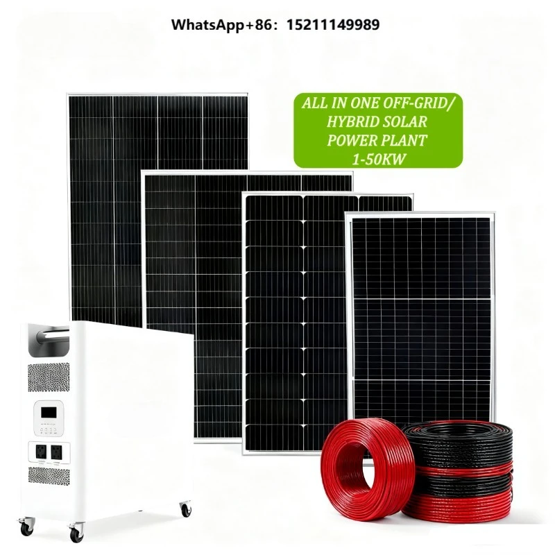 Low Price All-in-one Solar Generators Complete Photovoltaic off Grid Solar Energy System 3Kw 5Kw 10Kw for Home 4 Battery
