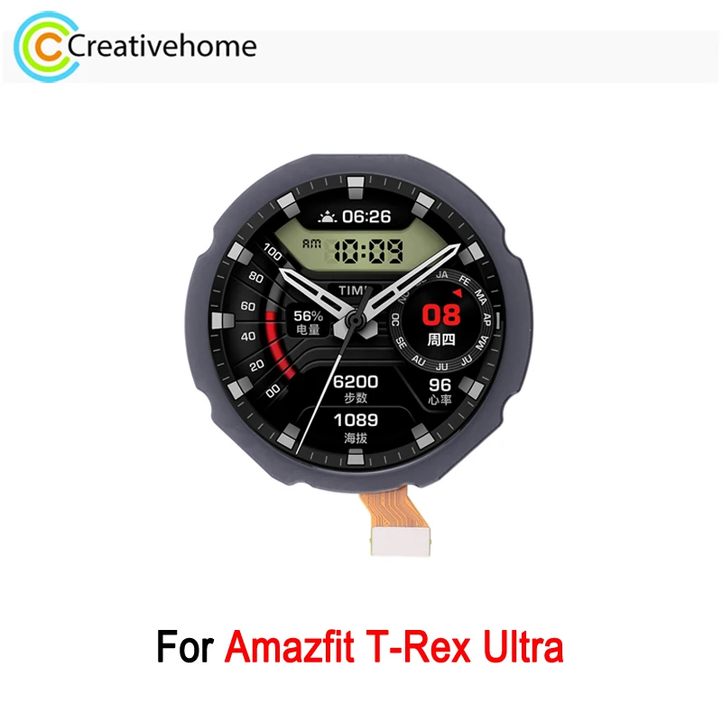 Layar AMOLED 1.39 inci untuk Amazfit t-rex Ultra Watch 454*454 layar LCD dengan Digitizer bagian pengganti rakitan penuh