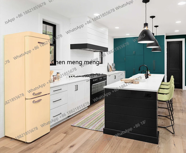 251L retro refrigerator double door household large-capacity refrigerated freezer first-class energy efficiency