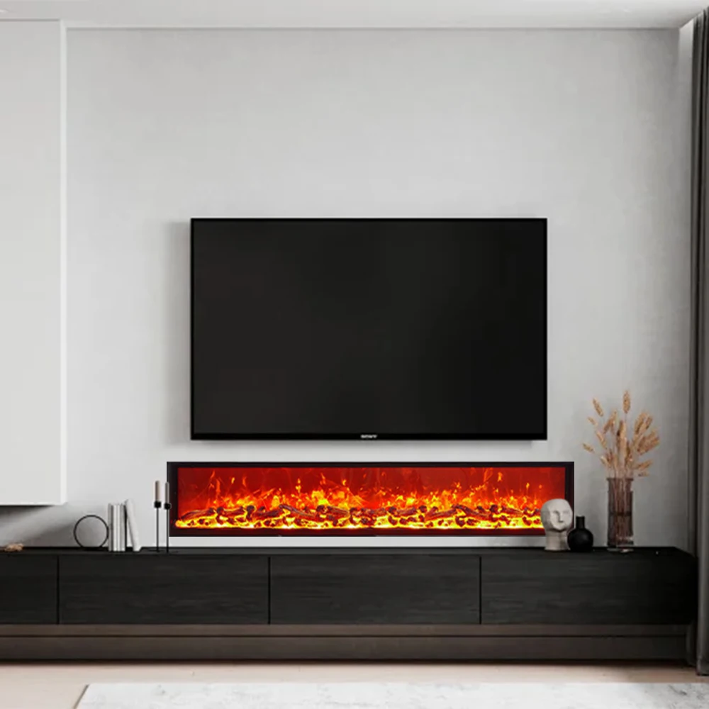 1200mm LED Flame Insert Built-In Installation Decoration Electric Fireplace Heater For Hotels And Home Living Room