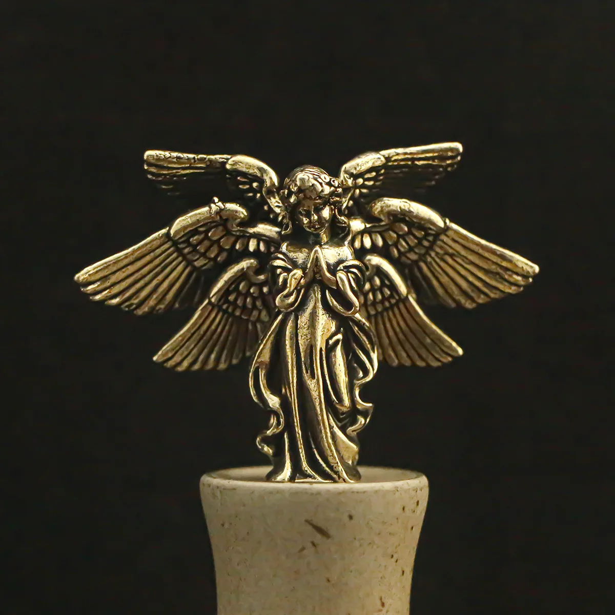 1/3Pcs Brass Vintage Seraph Ornament Portrait Office Desktop Decoration Copper Ornament