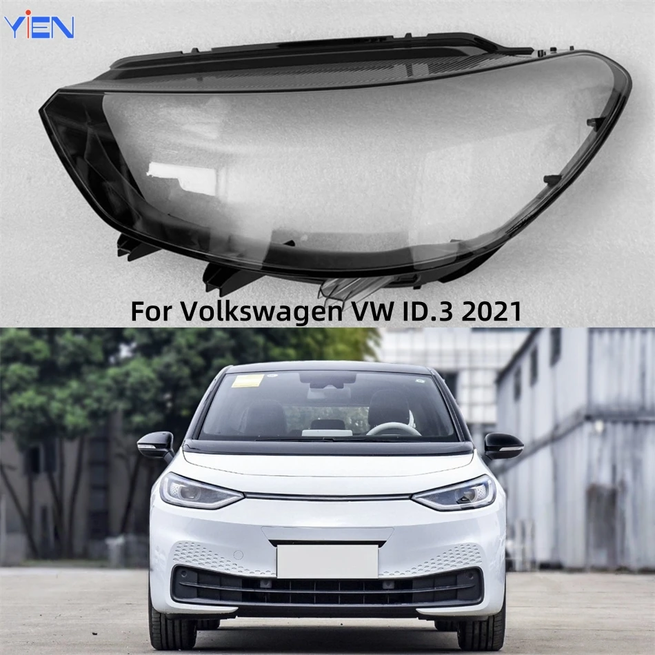 

For Volkswagen VW ID.3 2021 Vehicle Accessories Lampshade Caps Headlamp Cover Shade Car Front Headlight Lens Cover Lights Shell